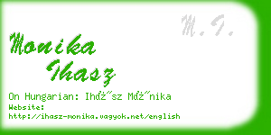 monika ihasz business card